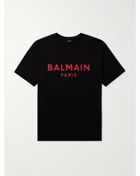 Balmain - T-Shirt Paris Con Stampa - Lyst
