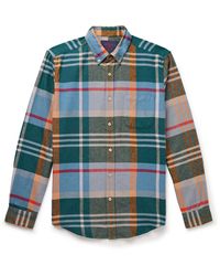 Portuguese Flannel - Realm Button-down Collar Checked Cotton-flannel Shirt - Lyst