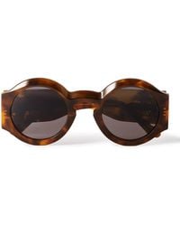 Loewe - Round-frame Tortoiseshell Acetate Sunglasses - Lyst
