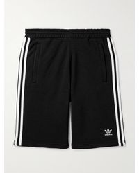adidas Originals - Adicolor Straight-leg Logo-embroidered Striped Cotton-jersey Shorts - Lyst