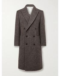 James Purdey & Sons - Town And Country Slim-Fit Double-Breasted Herringbone Wool Coat - Lyst