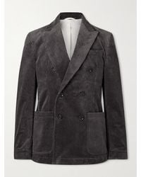 Oliver Spencer - Double-Breasted Cotton-Blend Corduroy Suit Jacket - Lyst