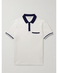 Club Monaco Slim-fit Stretch-cotton Piqué Polo Shirt - White