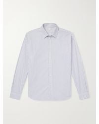 TOTEME - Striped Cotton-Poplin Shirt - Lyst