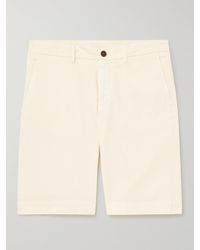 Canali - Straight-leg Cotton-blend Twill Bermuda Shorts - Lyst