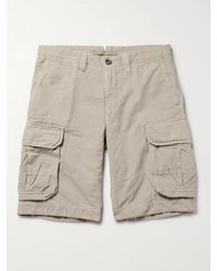 Slowear - Washed Cotton And Linen-Blend Cargo Shorts - Lyst