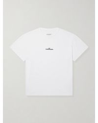 Maison Margiela - Logo-Embroidered Cotton-Jersey T-Shirt - Lyst