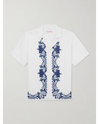 Orlebar Brown - Maitan Mirabello Camp-collar Printed Linen Shirt - Lyst