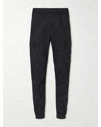 Stone Island - Tapered Stretch-Cotton Shell Cargo Trousers - Lyst