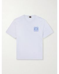 Loewe - Paula's Ibiza Logo-embroidered Cotton T-shirt - Lyst