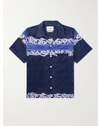 Noma T.D - Camp-Collar Printed Cotton-Sateen Shirt - Lyst