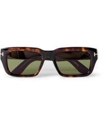 Tom Ford - Icon Rectangular-frame Tortoiseshell Acetate Sunglasses - Lyst