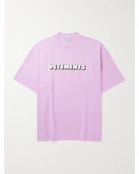 Vetements - T-Shirt aus Baumwoll-Jersey mit Logoprint - Lyst