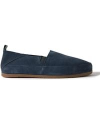 Mulo - Collapsible-heel Suede Loafers - Lyst