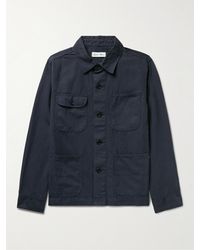 Alex Mill Slub Cotton And Linen-blend Jacket - Blue