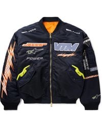 Vetements - Racing Embellished Embroidered Shell Bomber Jacket - Lyst