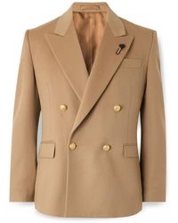Lardini - Double-Breasted Virgin Wool Blazer - Lyst