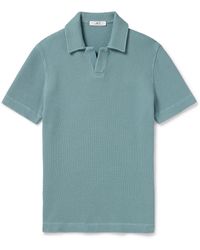 MR P. - Waffle-knit Organic Cotton Polo Shirt - Lyst