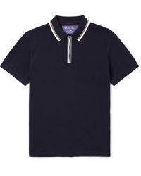 Loro Piana - Regatta Stretch-cotton Piqué Half-zip Polo Shirt - Lyst