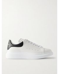 McQueen - Exaggerated-Sole Leather Sneakers - Lyst
