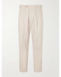 Paul Smith - Straight-Leg Linen And Wool-Blend Trousers - Lyst