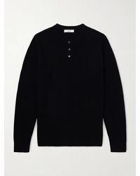 MR P. - Ribbed Wool And Cashmere Henley Sweater - Lyst