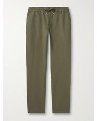 MR P. - James Straight-Leg Cotton And Linen-Blend Twill Drawstring Trousers - Lyst