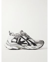 Balenciaga - Runner Distressed Nylon, Suede And Rubber Sneakers - Lyst