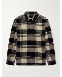Rick Owens - Checked Cotton And Wool-Blend Flannel Overshirt - Lyst