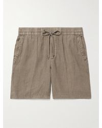 James Perse - Straight-Leg Garment-Dyed Linen Drawstring Shorts - Lyst