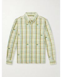 Kardo - Ronald Embroidered Checked Cotton Shirt - Lyst