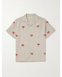 Portuguese Flannel - Convertible-Collar Embroidered Linen And Cotton-Blend Shirt - Lyst