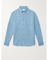 Dunhill - Hemd aus Cord aus einer Baumwoll-Kaschmirmischung mit Button-Down-Kragen - Lyst