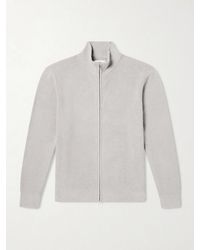 NN07 - Danny 6429 Ribbed Bouclé Zip-up Cardigan - Lyst