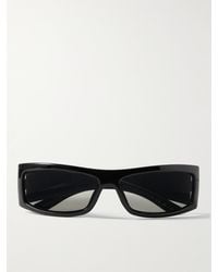 Gucci - Injection Sonnenbrille mit rechteckigem Rahmen aus Azetat und silberfarbenen Details - Lyst