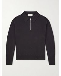 Studio Nicholson - Paper Half-Zip Polo Sweater - Lyst