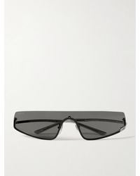 Gucci - Silberfarbene Sonnenbrille mit D-Rahmen - Lyst