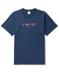 Noah - I Love You Printed Cotton-jersey T-shirt - Lyst