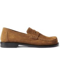 Loewe - Campo Suede Loafers - Lyst