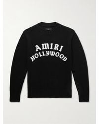 Amiri - Hollywood Pullover aus Baumwolle mit Logostickerei - Lyst