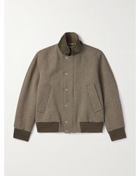 Loro Piana - Floris Cotton Corduroy-Trimmed Wool Bomber Jacket - Lyst