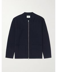 NN07 - Jonas 6398 Brushed-Wool Zip-Up Cardigan - Lyst