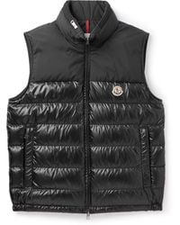 Moncler - Logo-appliquéd Quilted Shell Hooded Down Gilet - Lyst