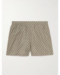 Gucci - Straight-Leg Mid-Length Logo-Print Shell Swim Shorts - Lyst