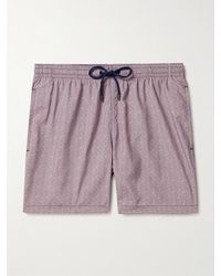 Canali - Straight-leg Mid-length Printed Shell Swim Shorts - Lyst