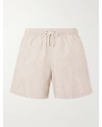 Canali - Straight-leg Mid-length Swim Shorts - Lyst