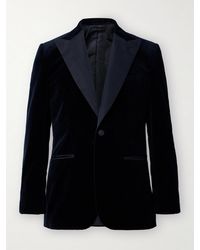 Brioni - Silk Grosgrain-trimmed Cotton-velvet Tuxedo Jacket - Lyst