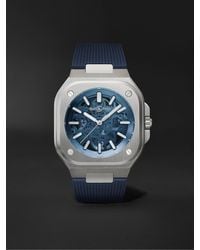 Bell & Ross - Br 05 Skeleton Blue Limited Edition Automatic 40mm Stainless Steel And Rubber Watch - Lyst