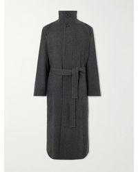 Lemaire - Belted Wool And Cashmere-blend Coat - Lyst