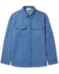 Gabriela Hearst - Everly Cotton And Linen-Blend Chambray Overshirt - Lyst